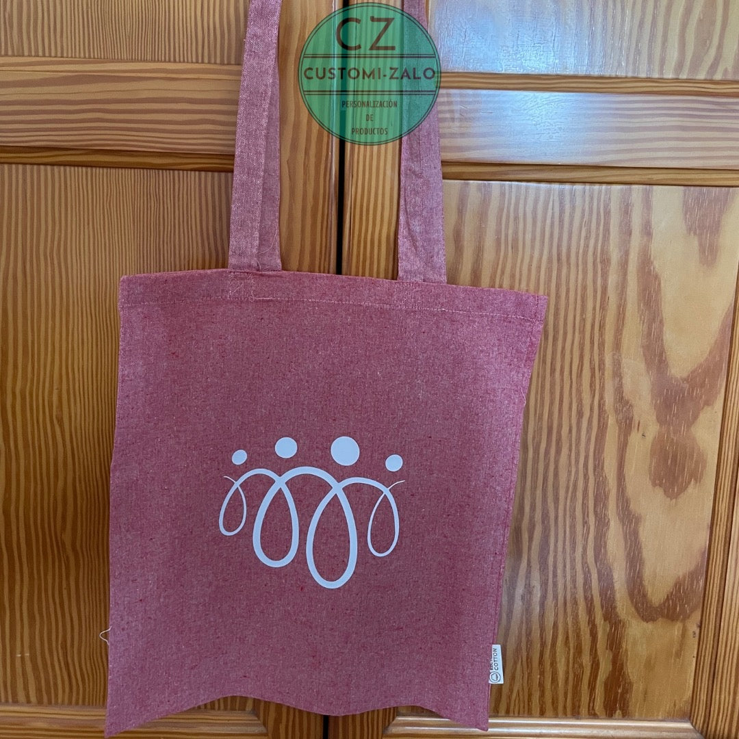 totebag personalizado algodon dibujo logo nombre foto
