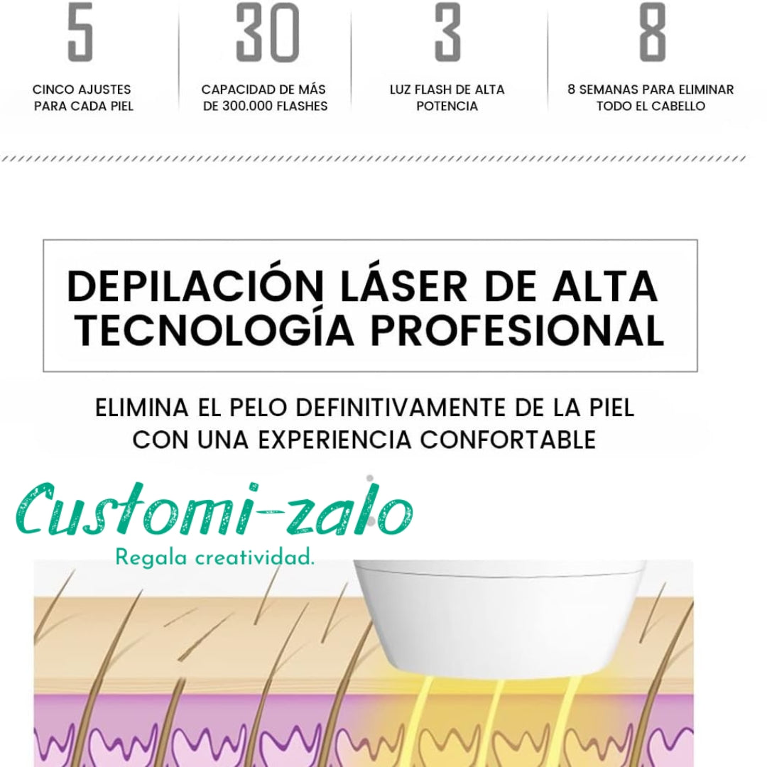 Depiladora laser ipl vello depilacion perfecta mujer hombre