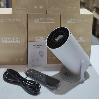 proyector portatil 4k hd cine tv series peliculas reuniones