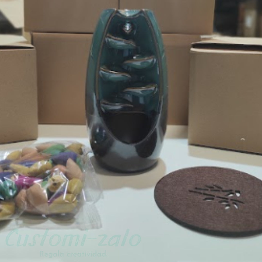 incienso cascada aroma natural relajación relax yoga calma descanso