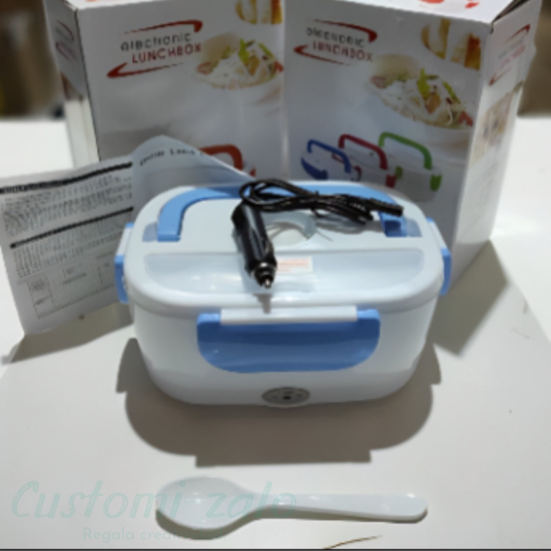 fiambrera portátil eléctrica calienta comida camping carretera oficina campo alimento
