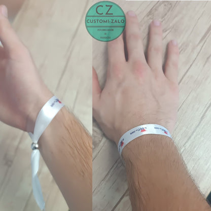 pulsera bolita personalizada poliester colores letras escudos logos fotos