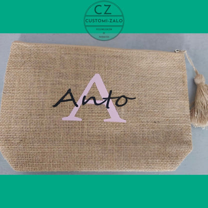 neceser yute personalizado iniciales letras dibujo logo nombre foto colores