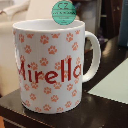 taza personalizada nombre letras foto recuerdo eventos