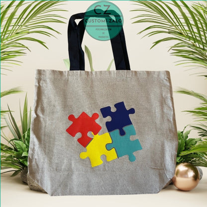 bolsa playa playera puzle dibujo logo nombre foto colores