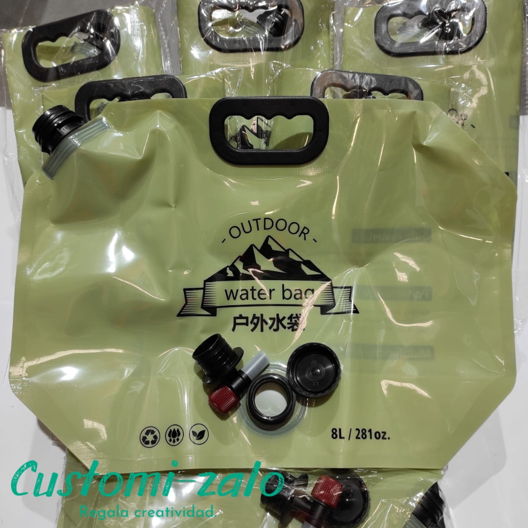bolsa agua potable 8L camping bbq acampada viaje emergencia