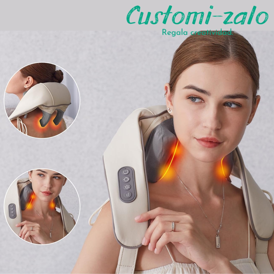 masajeador cuello y hombros 5D hombre mujer nuca pierna masaje
