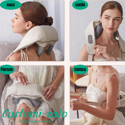 masajeador cuello y hombros 5D hombre mujer nuca pierna masaje