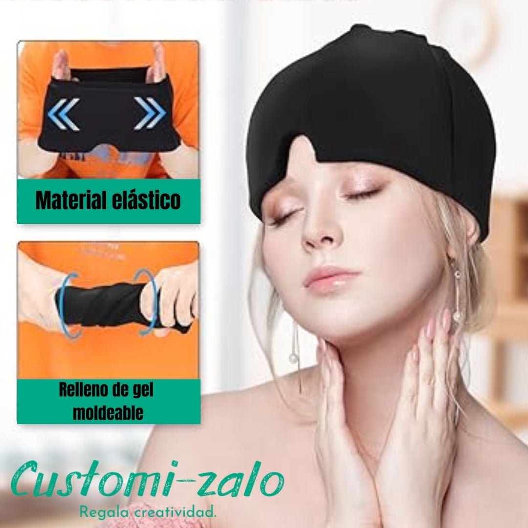 gorro gel migraña hombre mujer dolor cabeza