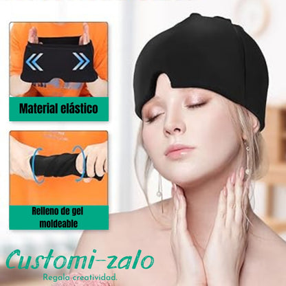 gorro gel migraña hombre mujer dolor cabeza