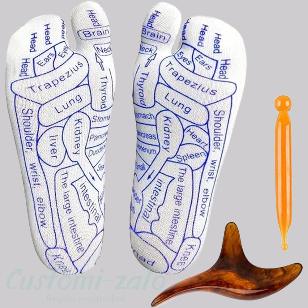 Calcetines de reflexologia hombre mujer cuidado personal