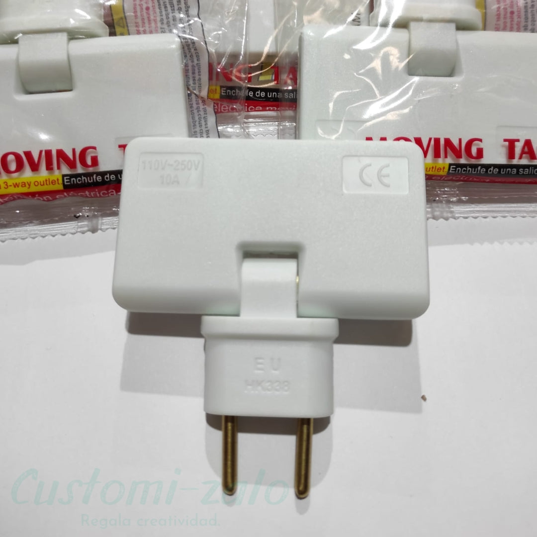 Enchufe plano pared giratorio 180º