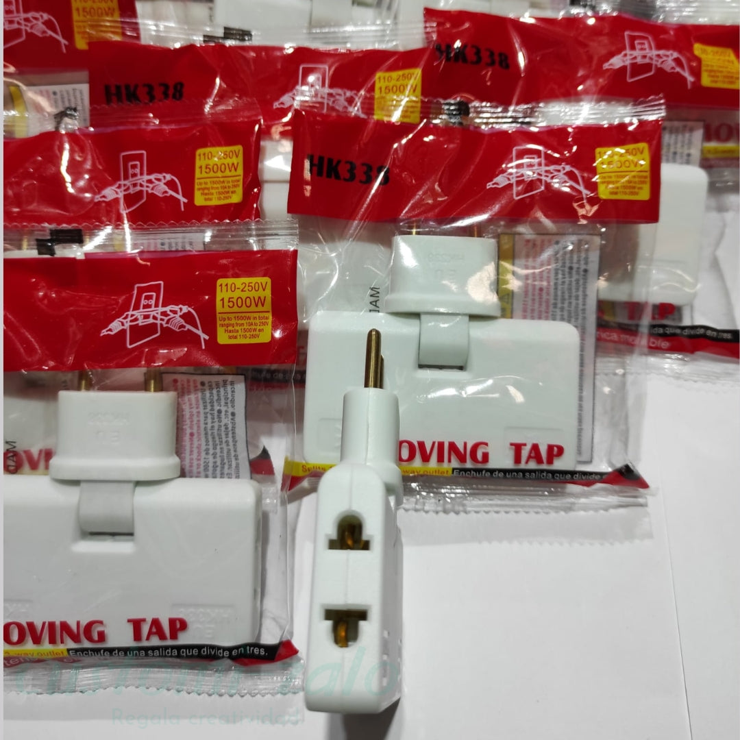 Enchufe plano pared giratorio 180º