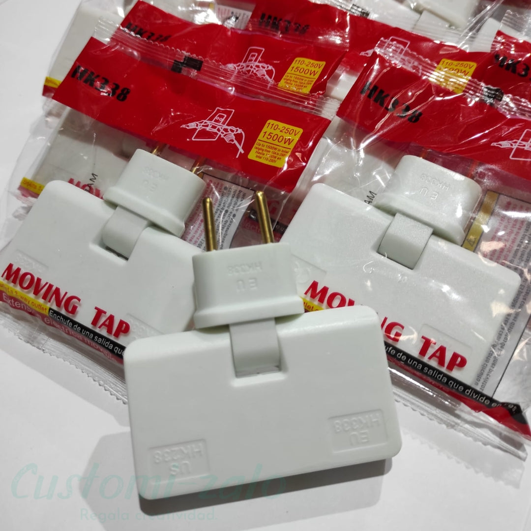 Enchufe plano pared giratorio 180º