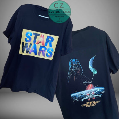 camiseta personalizada manga corta algodon starwars dibujos logos