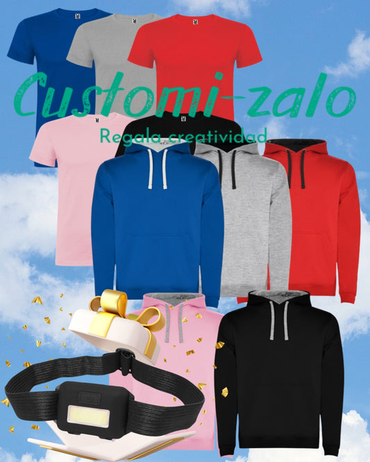 ROPA CAMISETA COLORES VARIAS TALLAS SUDADERAS ROJO GRIS AZUL NEGRO ROSA LINTERNA REGALO